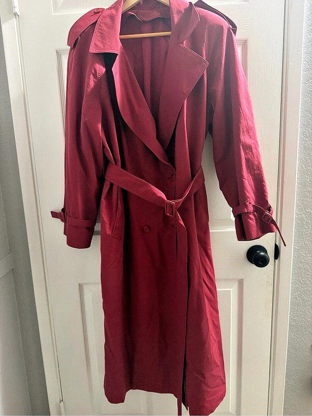 London Fog Trench Coat in Red Size 16 Like New